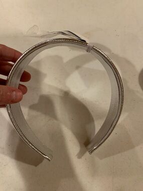 Silver Padded Headband for Women - Metallic Silver